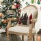 Red and Black Merry Christmas Trees Snowflake Throw Pillow Cover, 18 x 18 Inch Seasonal Winter Holiday Cushion Case Decoration for Sofa Couch